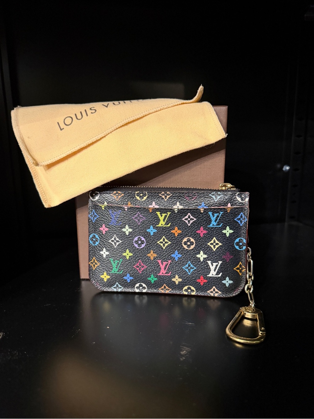 2010 Louis Vuitton Multicolor Murakami Cles Wallet and Key Ring
